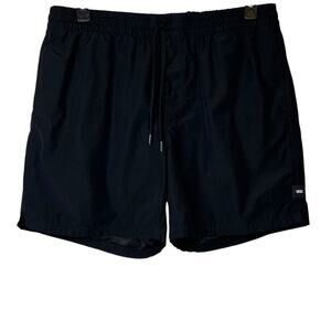 VANS 6" Swim Trunks Relaxed Fit 17" Outseam in Solid Black Men's XL